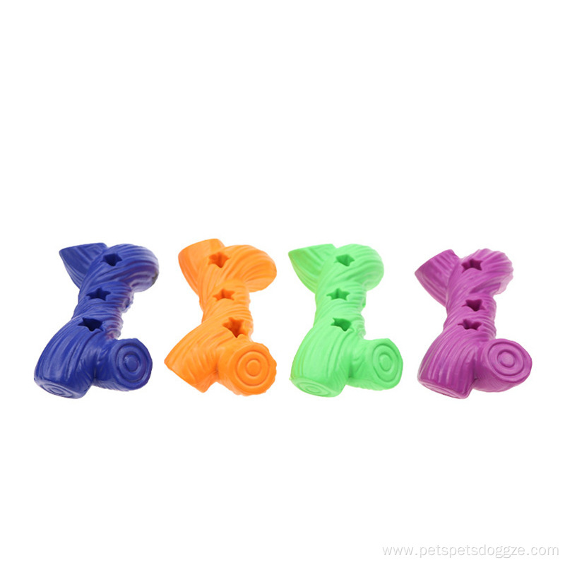 Rubber bone leaking food molar dog toy