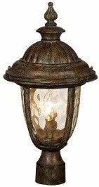 Rust Wiht Gold 220 Volt Outdoor Lighting Post Lights Water Glass Lamp