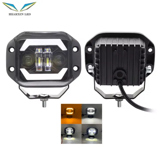 HearxinLED 5 Inch LED Work Light 40W H4 Flush Mount Off-Road Spot Beam Pods Lamp for 4X4 4WD SUV Truck ATV Headlight