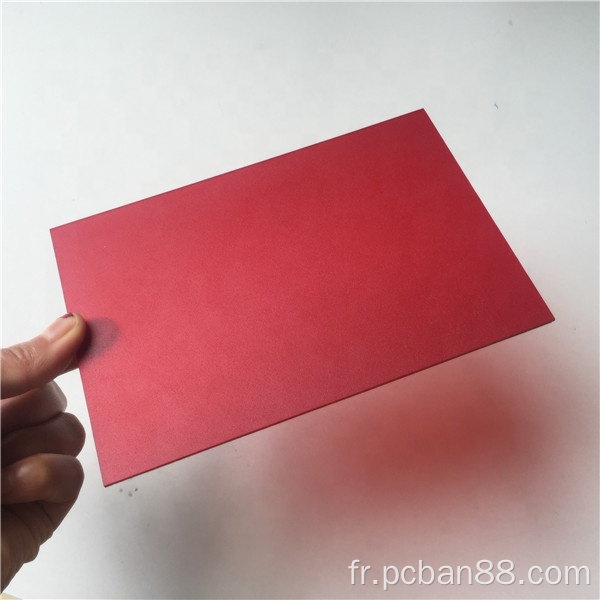 Carte d'endurance PC transparent rouge UV double face 2 mm