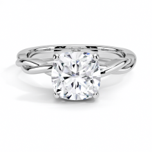 4CT Cushion Cut Lab Diamond Solitaire Engagement Ring