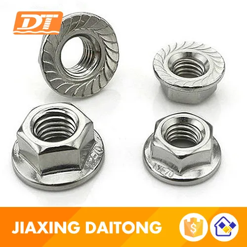 Din6923 Hex Flange Nuts Sus304 Grade 4.8/ 8.8/ 10.9/ 12.9 M10 Plain