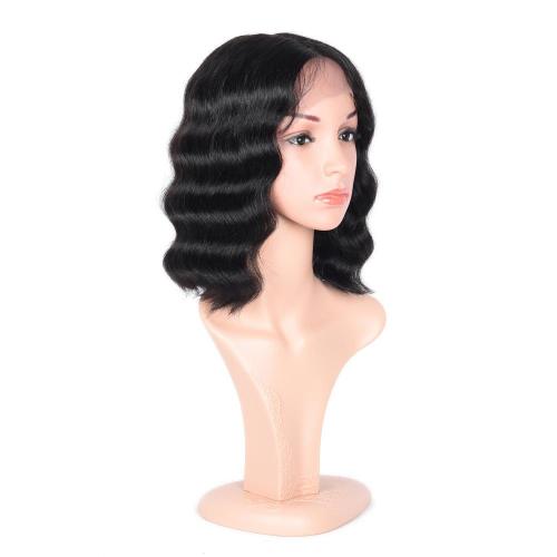 100% NATURAL VIRGIN REMY HUMAN HAIR WAVY PART LACE WIG