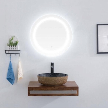 Vanità moderna per bagno singolo con specchio