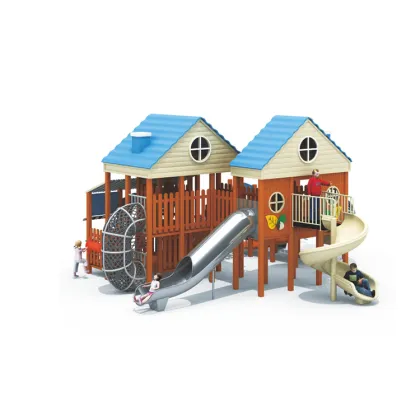 Wooden Outdoor Playgrounds: Game Play and Amusement Equipment