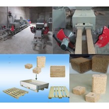 wood pallet feet block machine