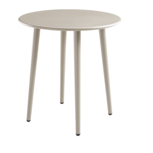 Durable Carbon Steel Outdoor Table with Cone Feet