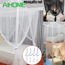 190*210*240cm Oversized Home Practical Mosquito Nets Black /White /Beige Four Corner Post Bed Canopy Camping Mosquito Net