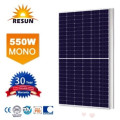 Módulo solar fotovoltaico mono cristalino de 550W