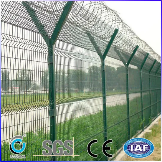 3D-PVC coated wire mesh airport fence