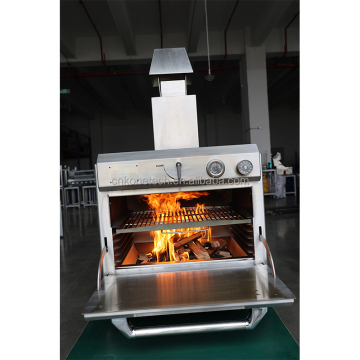 Commercial Wood Fired Oven Kitchen Cooker Oven Restaurant Equipment Baking Grill Stainless Steel Pizza Charcoal Oven