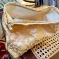 Lace-Trimmed Portable Travel Makeup Bag