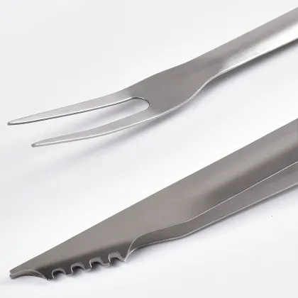 Black PP Handle 3PCS Stainless Steel bbq Tools Set