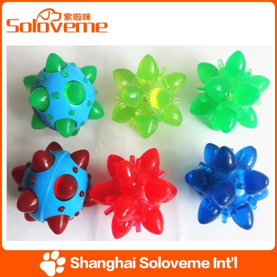 Eco-friendly Dog Rubber Ball Shinning Toys Pet Safe Toys Products