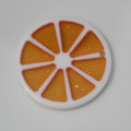 Groothandel Kunstmatige 35 MM Grote Oranje Citroen Plakjes Fruit Hars Plaksteen Cabochon Glitter Fruit Kralen DIY Sieraden Maken: