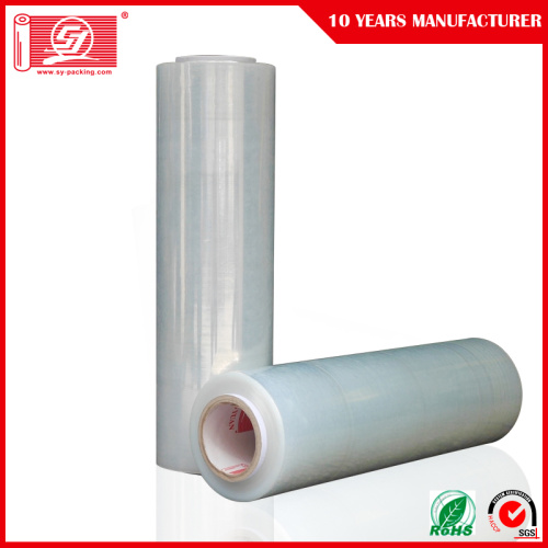 Hand Using Stretch Film Plastic Wrapping