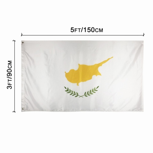 Wholesale Polyester Cyprus National Flag Banner Flags 3x5
