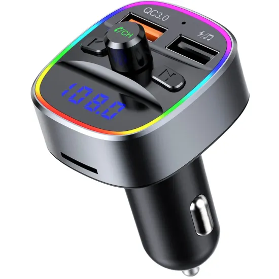 Tooya T25Q Bluetooth Car Adapter with Lossless Sound Quality MP3 Player and FM Transmitter