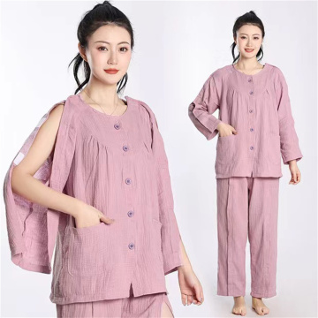 Easy Wear Paralysis and Fracture Patient Medical Pajamas for Elderly Care in Spring and Autumn