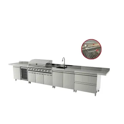 Modern New Design Gas Grills BBQ Outdoor Kitchen Cabinet