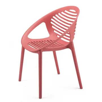 New Design Stackable Taupe Polypropylene Plastic Outdoor Garden Chairs With Armrest