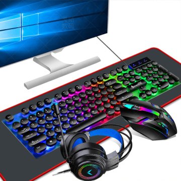 4-in-1 Gaming Combo: Keyboard, Mouse, Headphones for Gamers