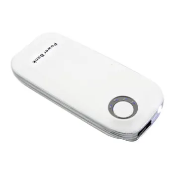Power bank with 4,000/4,400/5,200mAh power indicators and 5 colors uses ABS material