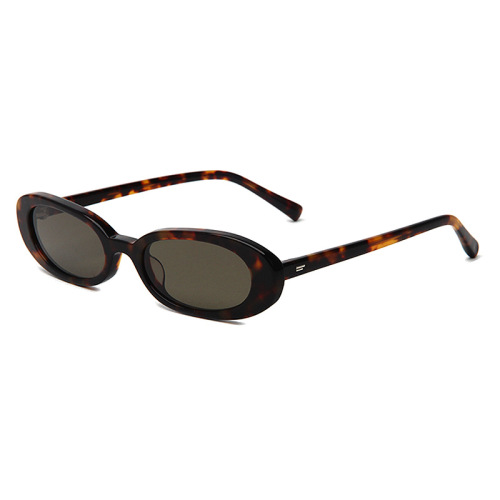 Retro 90s Narrow Oval Acetate Sunglasses