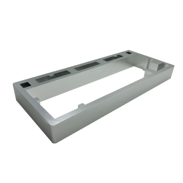 Caja de teclado de mecanizado CNC de placa de aluminio anodizado personalizado