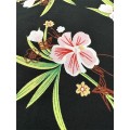 Floral Screen Print Rayon Fabric For Summer Dress