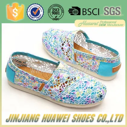 Classic Beautiful Womens Espadrilles Macrame Crochet Wedge Canvas Shoes