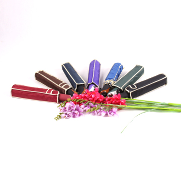 Rubber handle bright 3 folding automatic advertising umbrella