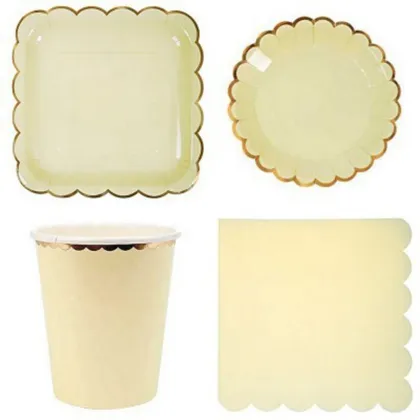 Custom Printed Christmas Party Dinner: Disposable Paper Tableware