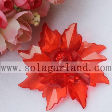 64MM Handmade Transparent Multilayer Artificial Bead Flower