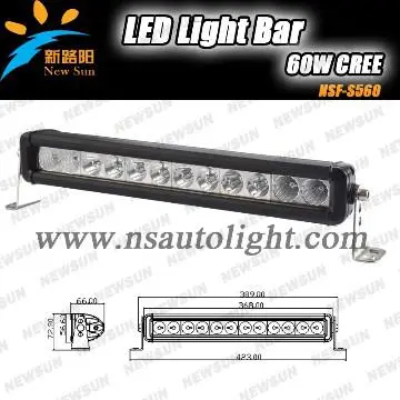 car led light bar IP67 CREE led Flood/spot/combo 9-30V singal Row led