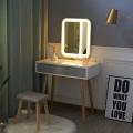 Vanity Table Set With Adjustable Brightness Mirror