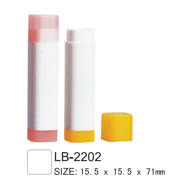 Tubo quadrado de protetor labial vazio LB-2202