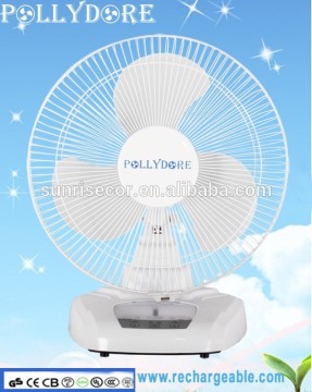 Wall Fan Table Fan Rechargeable Fan Portable fan with Bright LED and Out Battery PLD-5W