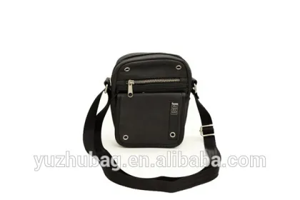 China wholesale man canvas black cross body shoulder bag