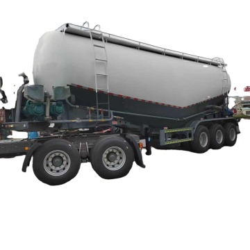 45CBM Carbon Steel Semi-Trailer Cylindrical Bulk Cement Tank