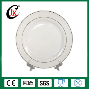 Χονδρική κομψή λευκή πορσελάνη χρυσό charger plate για γάμο