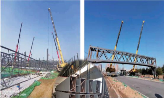 Steel structure bridge display