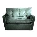 Dark Green Reclining Loveseat with Headrests