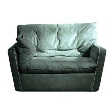 Loveseat reclinable verde oscuro con reposacabezas