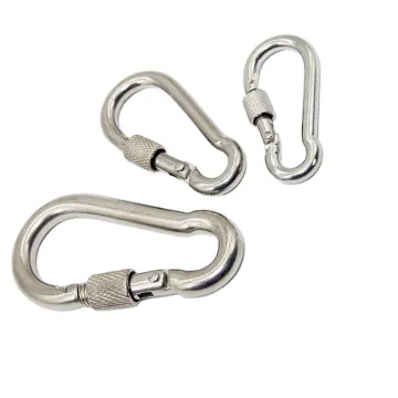 304 Stainless Steel Snap Hook with Screw Lock Eye: Hardware Rigging Metal Hook
