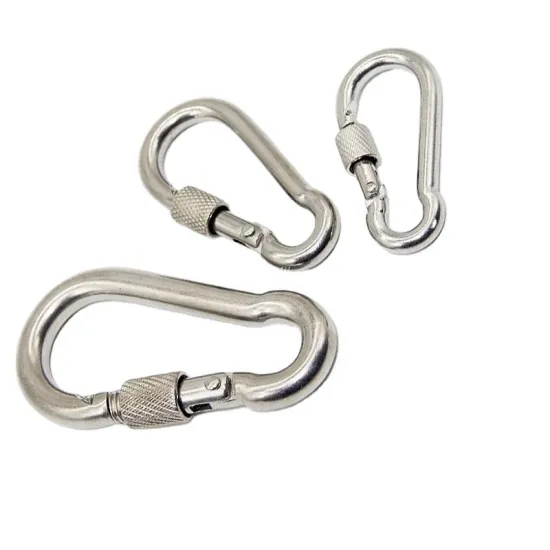 304 Stainless Steel Snap Hook with Screw Lock Eye: Hardware Rigging Metal Hook
