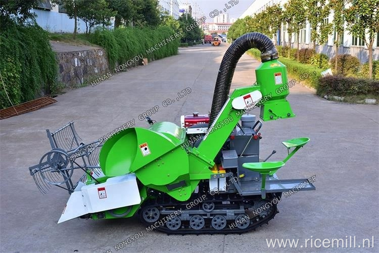 Mini crawler-type double cutter combine harvester for sale