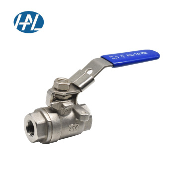 SS304 Stainless Steel 3/8 Two-Piece Female Thread Straight Ball Valve