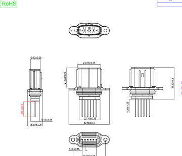 Plastic connector for electric compressor