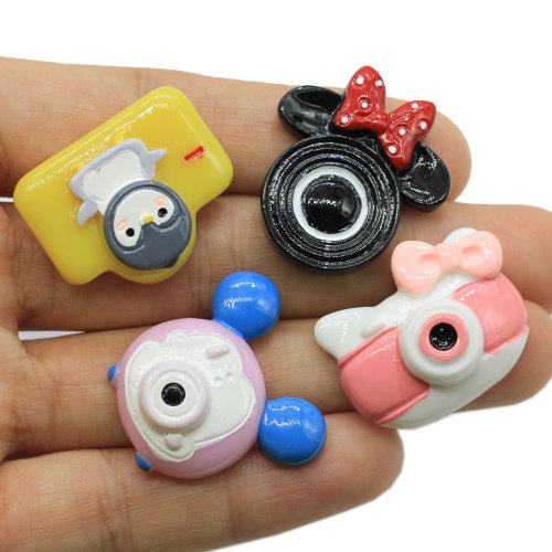 Resin Simulation Camera Cabochon Cartoon Animal Cat  Penguin Flatback Beads for DIY Art Decor Hair Accessories